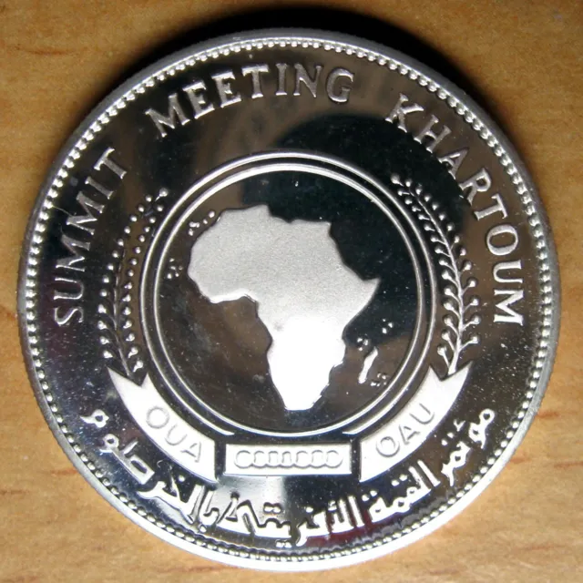 Sudan - 5 Pounds Ah1398-1978 Proof Km# 76, Khartoum Meeting Of O.a.u.