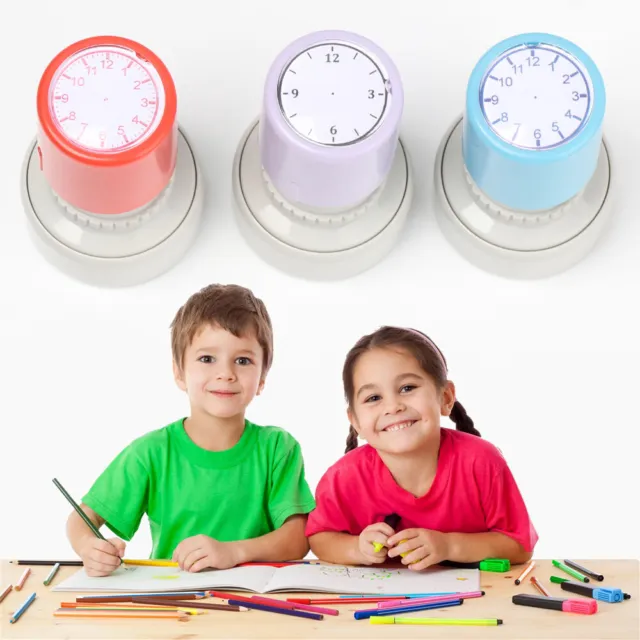 Sello Estampillas Reloj Estampilla Reconocimiento Aprendizaje Estudiante Herramientas de enseñanza Esfera de reloj