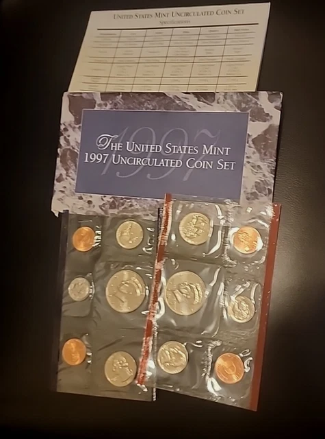 1997 US Mint Uncirculated Coin Set - In Mint Condition - Factory Sealed Coins