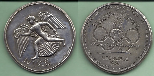 Pièce en argent des Jeux de Grenoble 1968 | G.b.r
