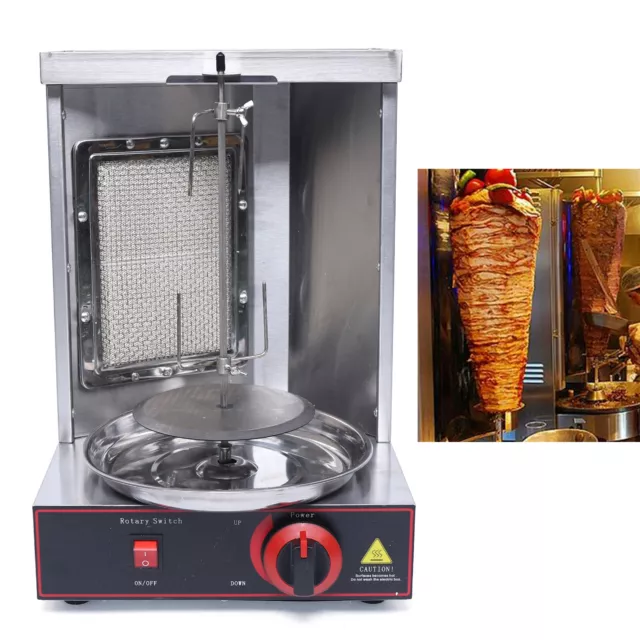 Stainless Vertical Broiler Shawarma Machine Gas DonerKebab Gyro Grill Rotisserie