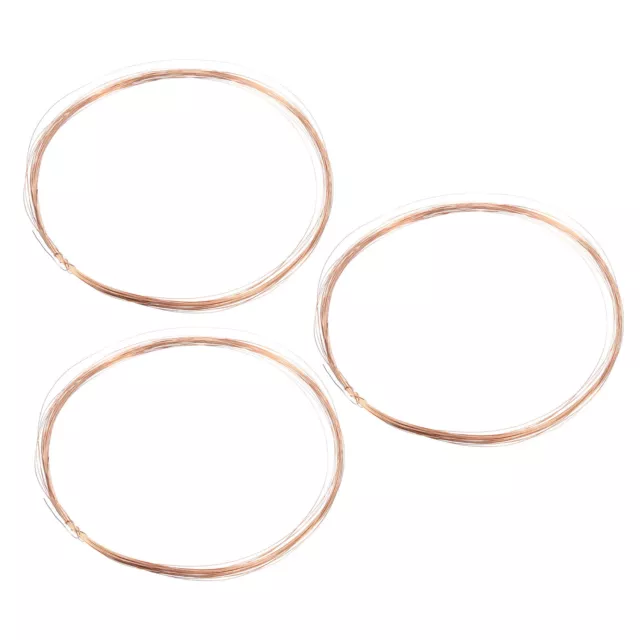 3Pcs 32.8' Solid Bare Copper Wire 35# 0.15mm 99.9% Pure Soft Copper Beading Wire