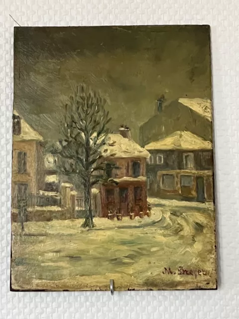 Peinture Tableau ancien Huile sur Panneau Signé (L15/A22)