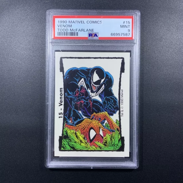 1990 MARVEL COMIC IMAGES #15 VENOM PSA 9 MINT-Low Pop