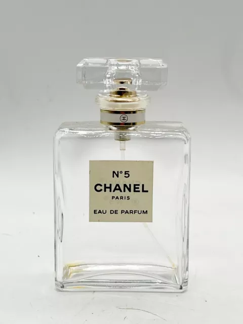 VINTAGE CHANEL NO.5 EAU DE PARFUM - EMPTY GLASS BOTTLE - 100ML