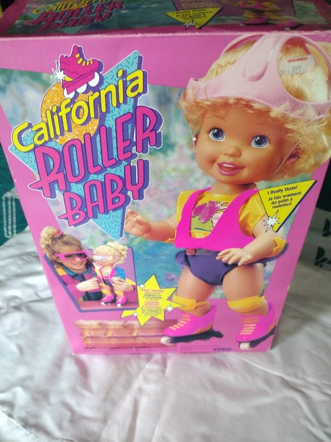VINTAGE TYCO CALIFORNIA Roller Baby Skating Doll 1991 90s WORKING