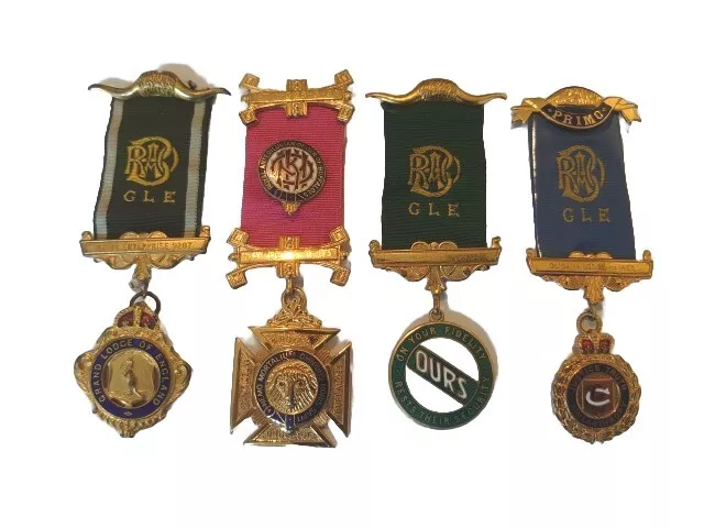 RAOB Masonic Jewels & Medals x4 (Royal Antediluvian Order of Buffaloes) Lot 6