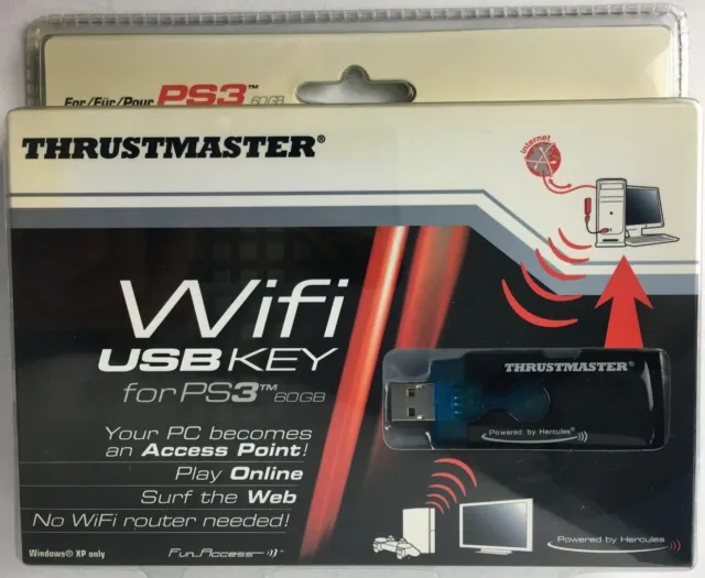 hacer clic Interprete estera THRUSTMASTER 2007 WIFI USB Key For PS3 60GB (PC Access Point) - New &  Sealed EUR 28,23 - PicClick FR