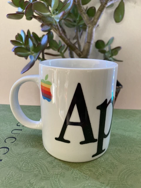 Vintage Apple Computer Mug (Rainbow Logo; Wrap Around)