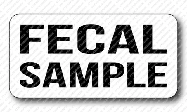 Fecal Sample Gag Joke Prank Funny Hard Hat Toolbox Sticker
