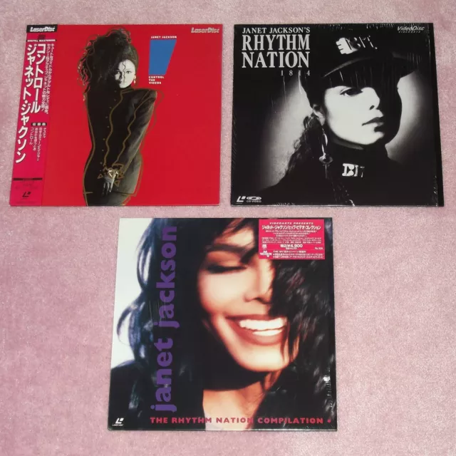 JANET JACKSON Control/Rhythm Nation 1814/Compilation - RARE JAPAN LASERDISC x 3