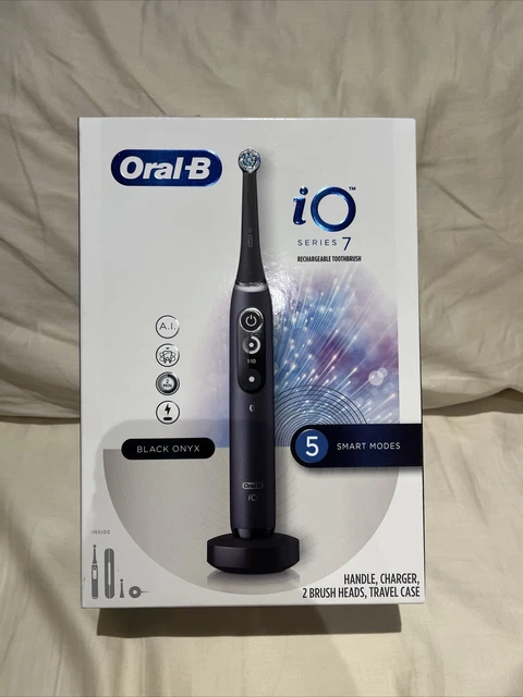 Brosse à Dents électrique Oral-B IO 7W Noire Connectée - Neuve Scellée, 5 Modes, Bluetooth