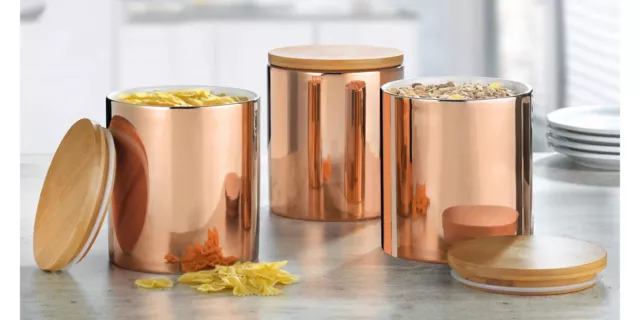 ESMEYER beschichtung Vorratsdosen 17,95 EUR DE 3-TLG. GRENOBLE PicClick - Goldfarbende Porzellan Set aus