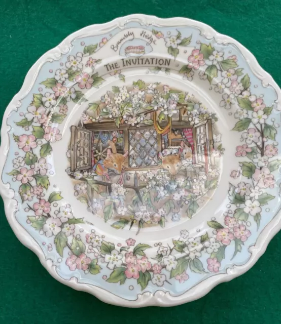 Royal Doulton Brambly Hedge  The Invitation  Plate 8.25" Wide
