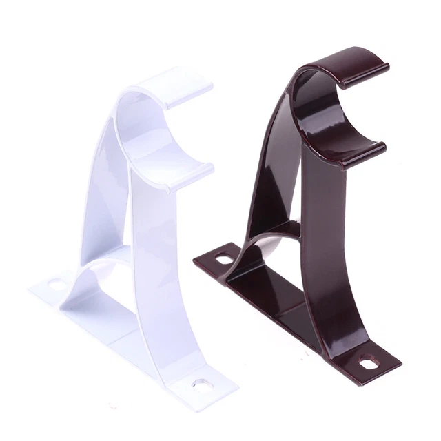 2Pcs Metal Curtain Drapery Rod Support Bracket Holder For Drape Rods.2AJ 2