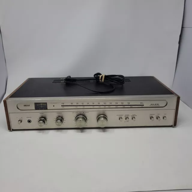 Akai AA-810 Stereo Reciever For Parts Untested Turns On