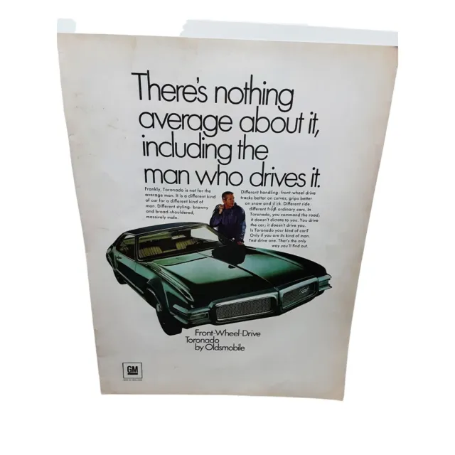 1967 Oldsmobile Toronado Car vintage Original ad