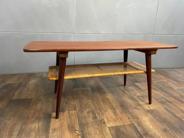 Wohnzimmer Tisch seltener Couchtisch Ilse Möbel original teak Design Bast #36