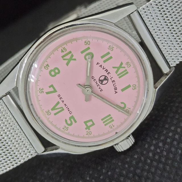 Vintage Favre Leuba Sea King Winding Swiss Mens Sign Case Watch  564-A299116-2 £39.30 - Picclick Uk