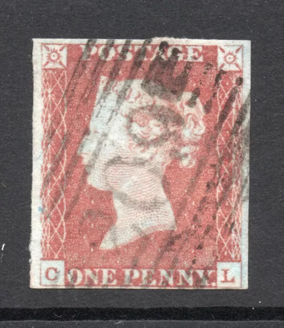 1841 -- 1d red brown unplated ( C L ) 4 margin & Scots 209 pmk of Kirkcudbright