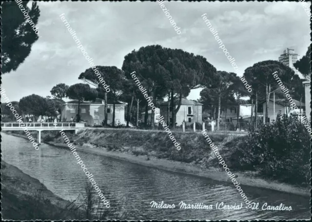 ap676 cartolina milano marittima il canalino provincia di ravenna emilia romagna