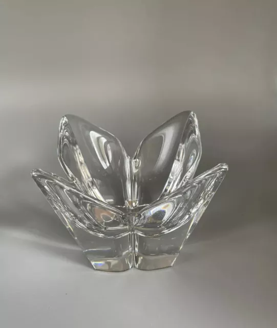 Orrefors Lotus in Clear, Votive Candle Holder Lead Crystal, Discontinued