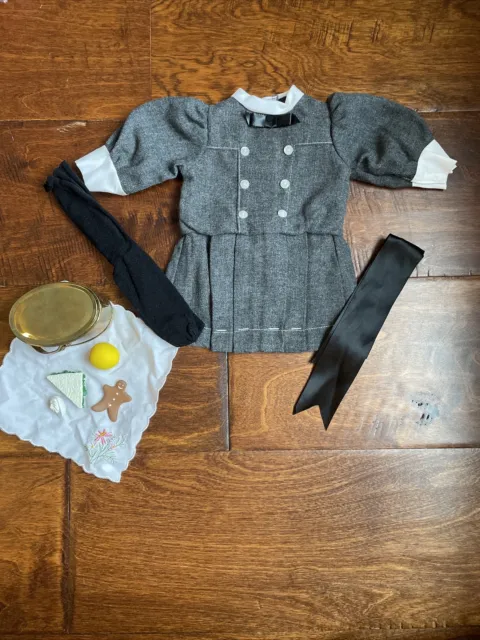 American Girl Samantha Buster Brown School Dress & Tea Tin Lunchbox