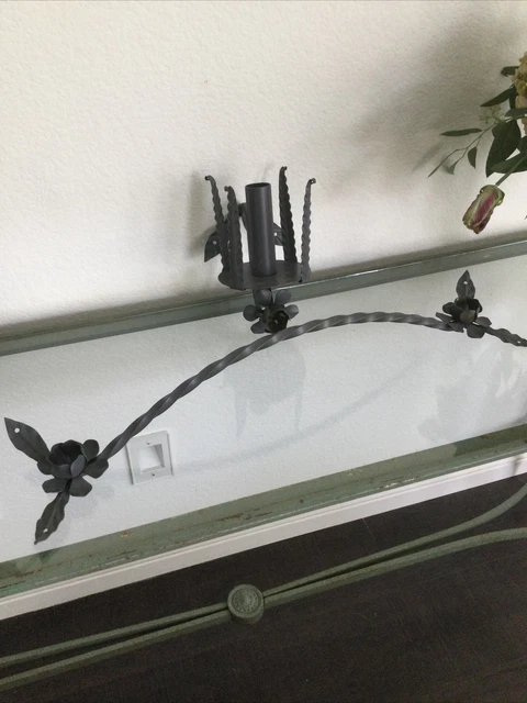 RARE Vintage Set Metal Towel Bar & Toilet Paper Holder Bathroom Mid Century