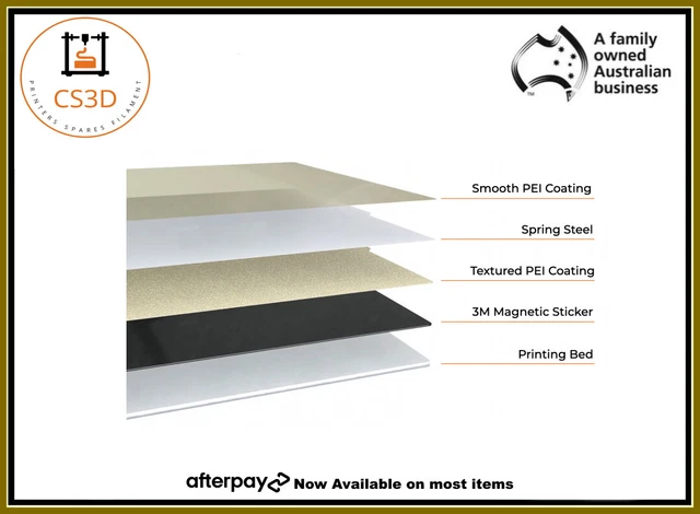 PEI Smooth/Frosted Spring Steel Sheet with Magnetic Bed Sticker 310x310mm