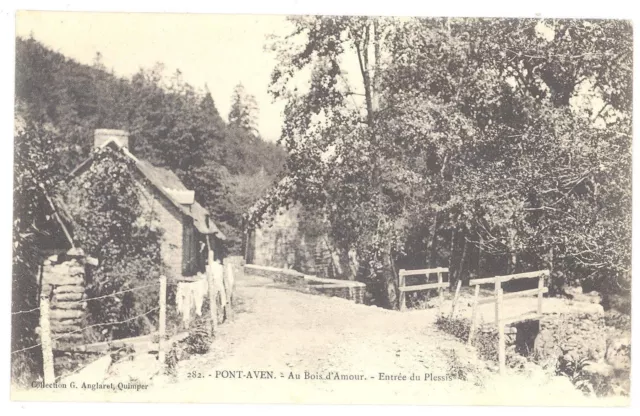 CPA 29 - PONT AVEN (Finistère) - 282. AU Bois d'Amour - Entrée du Plessis - rare