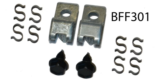 67-69 Buick Full Size 3/8 Fuel W/ Ret. Line Tube Clips Clamp Bracket Set Bff301