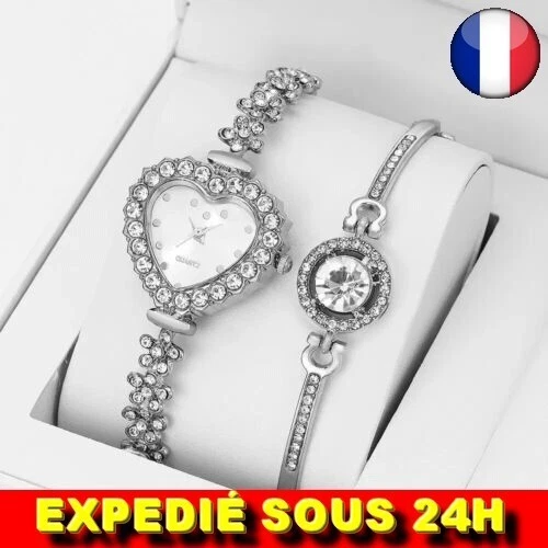 Montre de luxe en or avec diamants pour femme, montres-bracelets à quartz, horloge en argent avec biscuits, marque supérieure, cadeau à la mode, 2023 montre femme  1511
