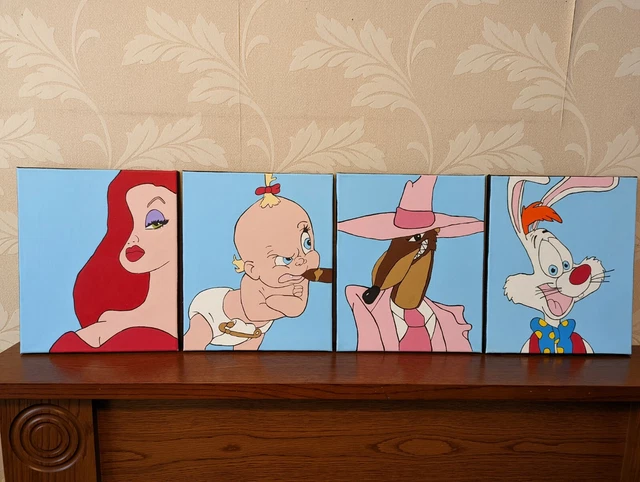 WHO FRAMED ROGER Rabbit Jessica Rabbit Baby Herman Etc Canvases £20.00 ...