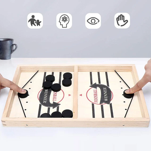 Gioco Da Tavolo In Legno A Fionda - Sfida Di Precisione Con Dischi Volanti, Gioco Interattivo Per Famiglie E Bambini
