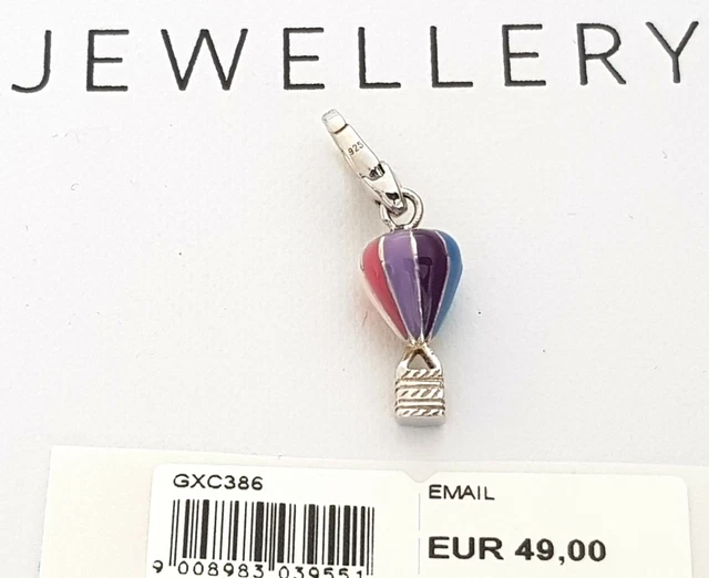 GOOIX CHARM Silber 925 Charms Anhänger Ballon Heißluftballon Emaille bunt NEU 7