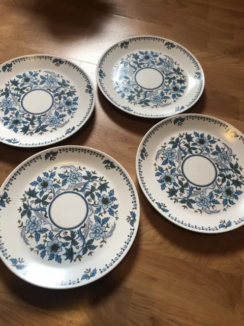NORITAKE Progression 9022 BLUE MOON BREAD & BUTTER PLATES SET OF EIGHT