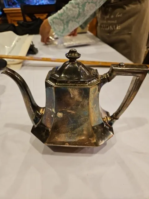 Vintage Individual Silver Plated Tea Pot Hallmarked