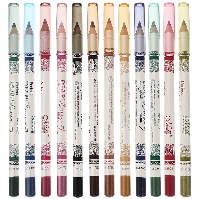 12 colori affila matite eyeliner labbra trucco