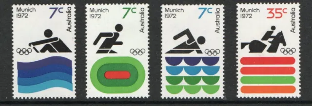 1972 Munich Olympic Games Set Of 4 Stamps Mnh Bargain