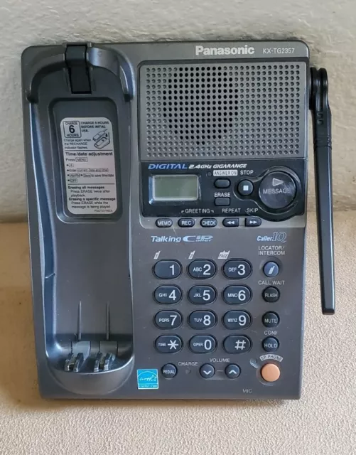 Panasonic KXTG2357 2.4 GHz Single Line Cordless Base No cord