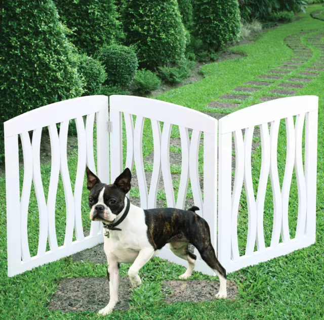 Folding Picket Pet Fence - Home / Indoor / Outdoor Expanding Dog Safety Gate