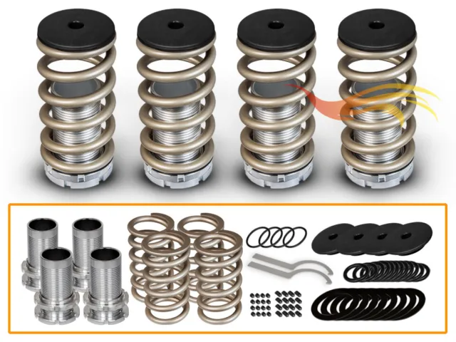 BCP Gold 90-97 Honda Accord Adjustable Lowering Coilover Coil Spring Kit