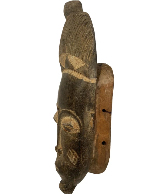 #5481 Superb African Baule Portrait Mask Cote D'ivoire 14" H 3