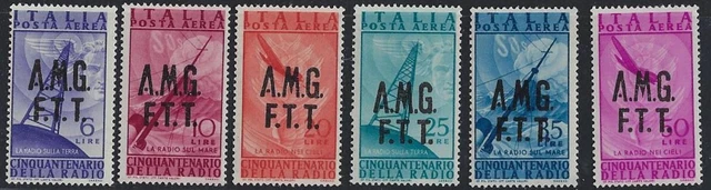 ITALY TRIESTE 1947 AIR MAIL SET Sc C7 12 MINT LIGHT HINGED & C7 12 ON FDC NOV 19
