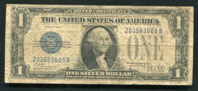 Fr. 1602 1928-B $1 “Funnyback” Silver Certificate “Experimental Z-B Block”