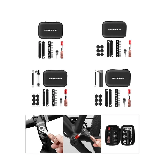 Kit Multifonction 19-en-1 Pour Vélo - Outil Réparation Acier Rouge - Neuf
