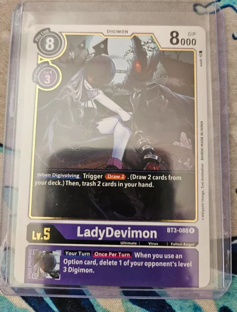 LADYDEVIMON BT3-088 RARE R - Digimon Trading Card Game - MINT