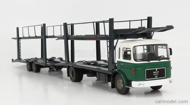 Solido 1/43 - Saviem Semi Remorque Transport Garni de 6 Voitures 7004