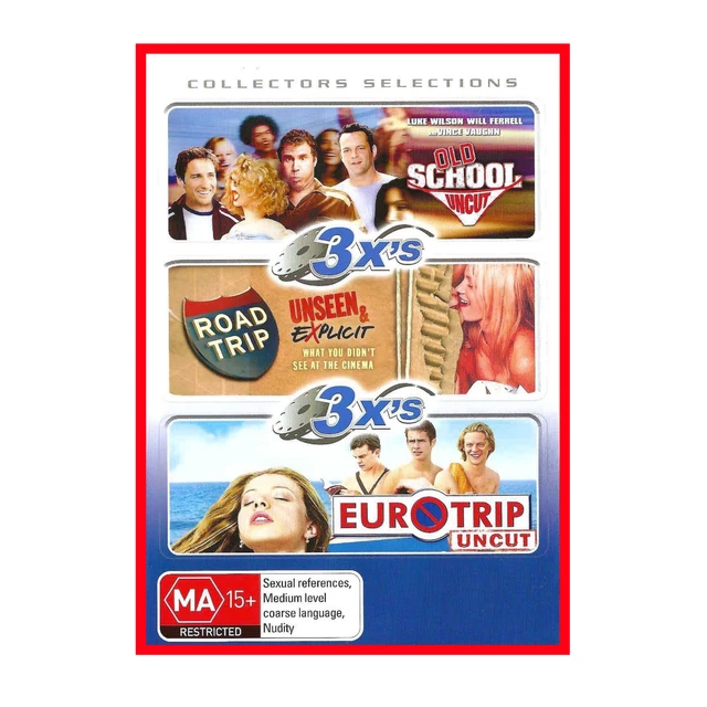 OLD SCHOOL Road Trip Eurotrip Uncut Movie Collection Comedy 3 DVD