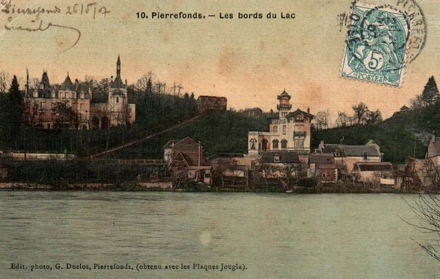 CPA 60 - PIERREFONDS (Oise) - 10. Les Bords du Lac (carte tramée)